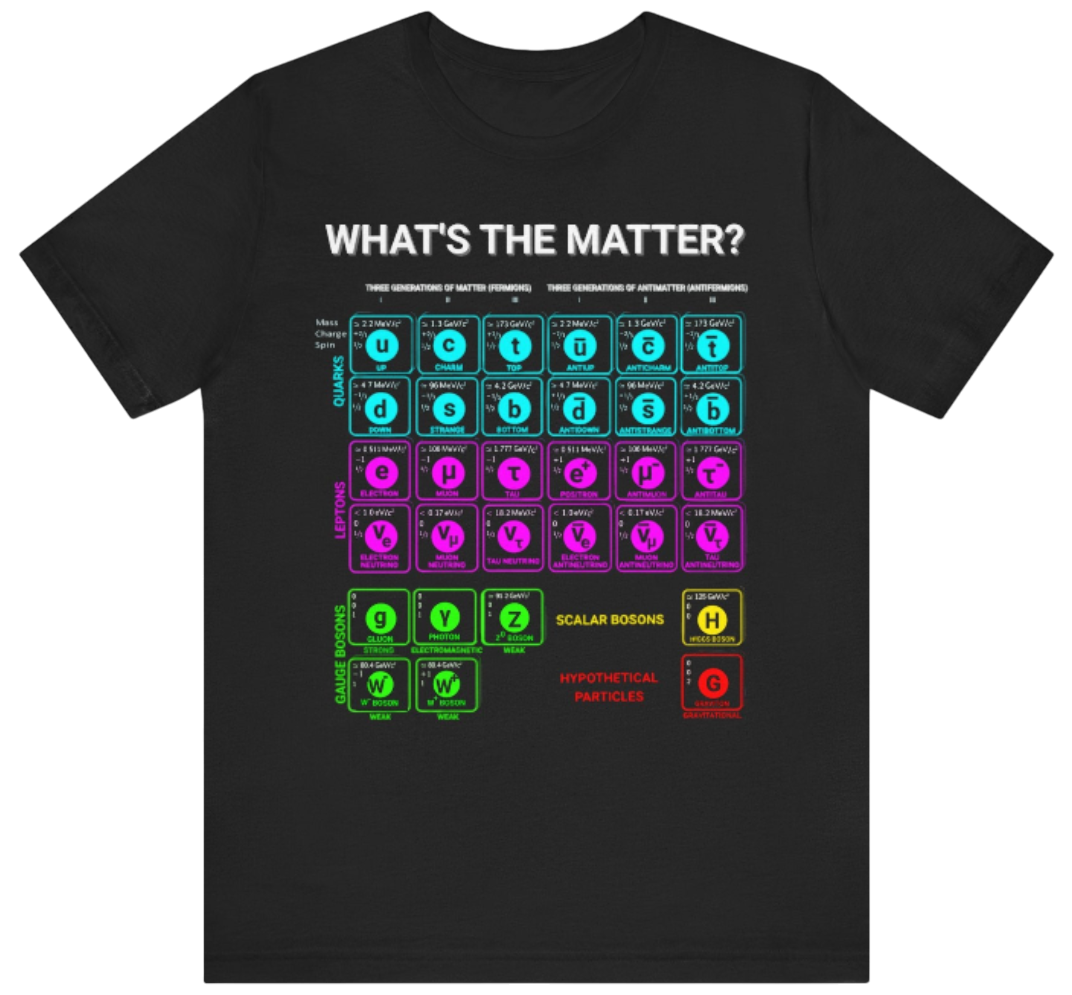 Science Shirt: Standard Model of Matter Black