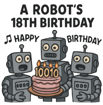 Robot 18th Birthday Shirt