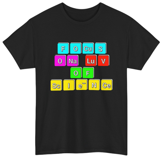 Science Shirt: Focus on Science Dark