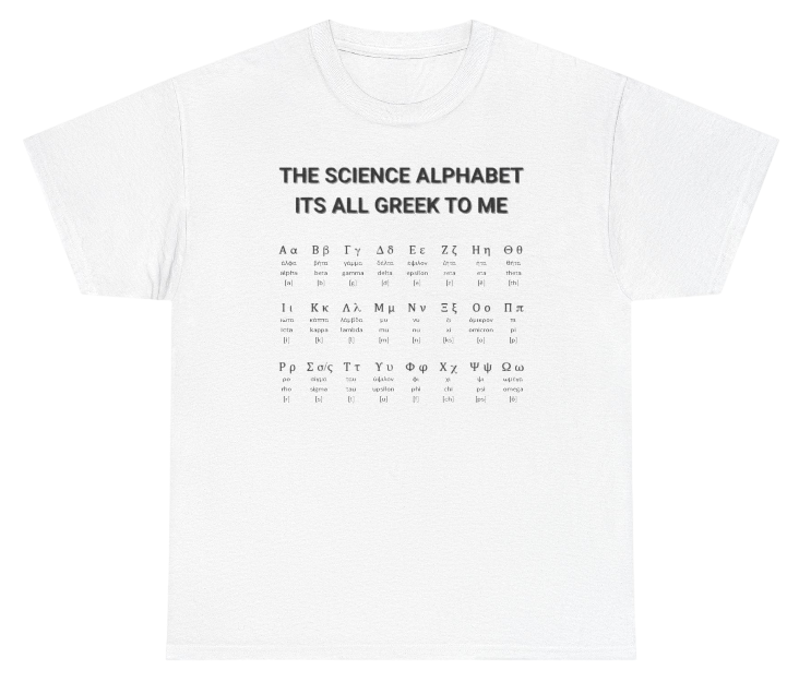 STEM Shirt: The Greek Alphabet
