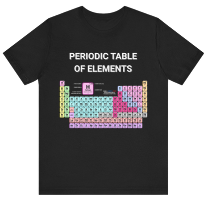 Science Shirt: Periodic Table of Elements Black