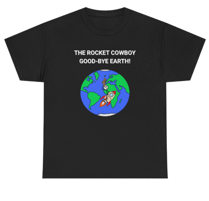 Funny Science Shirt: Rocket Cowboy Black