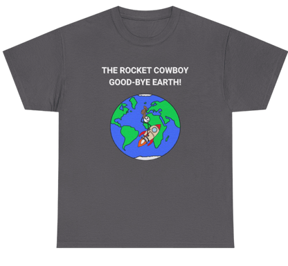 Funny Science Shirt: Rocket Cowboy Grey