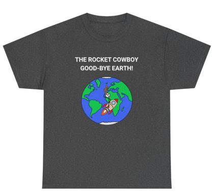 Funny Science Shirt: Rocket Cowboy Charcoal