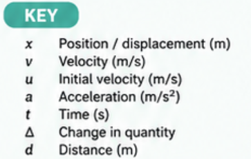 Classical Physics Part 1: Kinematics Formula Sheet